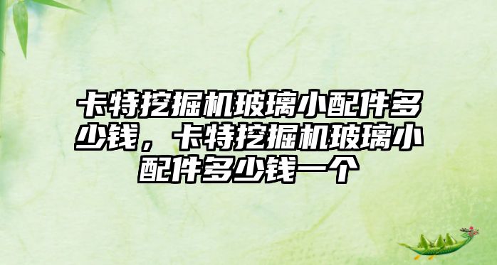 卡特挖掘機(jī)玻璃小配件多少錢，卡特挖掘機(jī)玻璃小配件多少錢一個(gè)