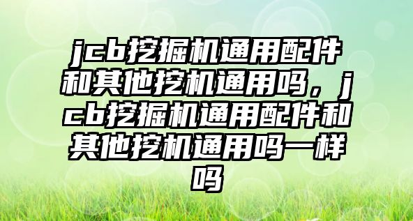 jcb挖掘機(jī)通用配件和其他挖機(jī)通用嗎，jcb挖掘機(jī)通用配件和其他挖機(jī)通用嗎一樣嗎