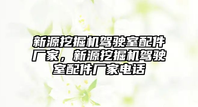 新源挖掘機駕駛室配件廠家，新源挖掘機駕駛室配件廠家電話