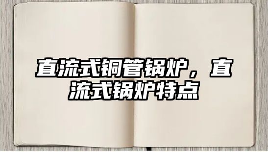 直流式銅管鍋爐，直流式鍋爐特點