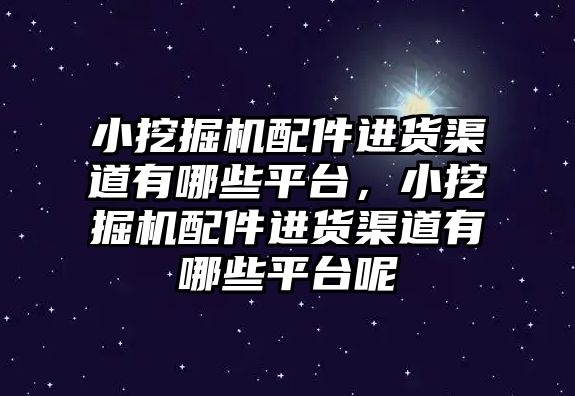 小挖掘機(jī)配件進(jìn)貨渠道有哪些平臺，小挖掘機(jī)配件進(jìn)貨渠道有哪些平臺呢