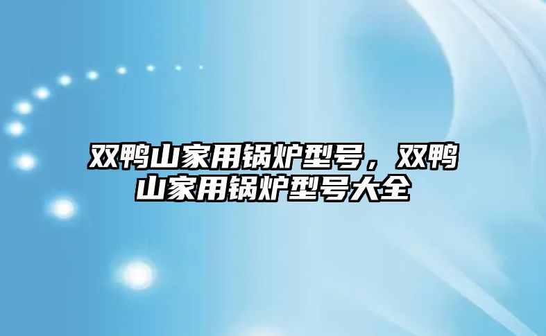 雙鴨山家用鍋爐型號(hào)，雙鴨山家用鍋爐型號(hào)大全