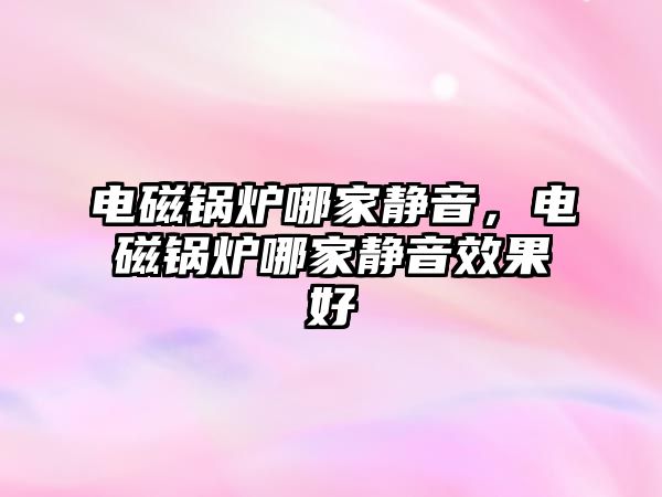 電磁鍋爐哪家靜音，電磁鍋爐哪家靜音效果好