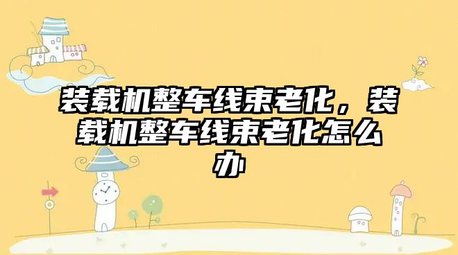 裝載機(jī)整車線束老化，裝載機(jī)整車線束老化怎么辦