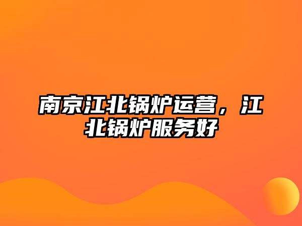 南京江北鍋爐運營，江北鍋爐服務好