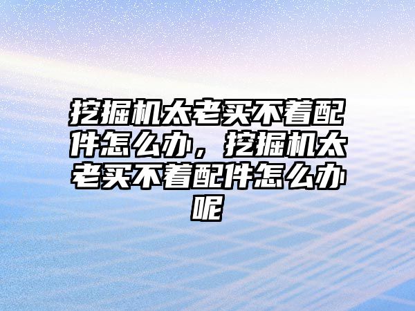 挖掘機(jī)太老買(mǎi)不著配件怎么辦，挖掘機(jī)太老買(mǎi)不著配件怎么辦呢