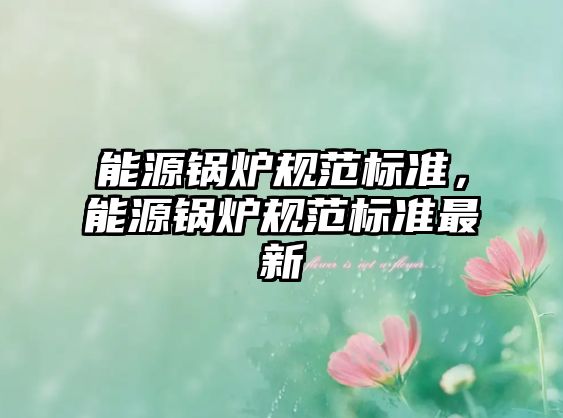 能源鍋爐規(guī)范標準，能源鍋爐規(guī)范標準最新