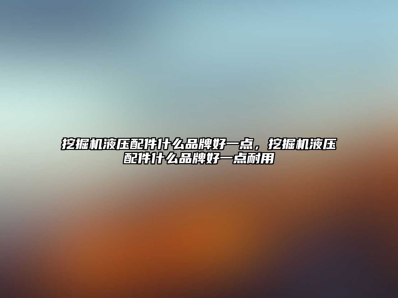 挖掘機液壓配件什么品牌好一點，挖掘機液壓配件什么品牌好一點耐用