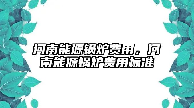 河南能源鍋爐費(fèi)用,河南能源鍋爐費(fèi)用標(biāo)準(zhǔn)