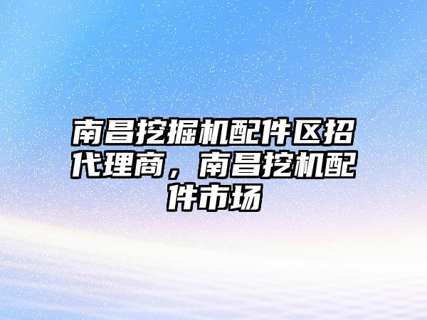 南昌挖掘機(jī)配件區(qū)招代理商，南昌挖機(jī)配件市場