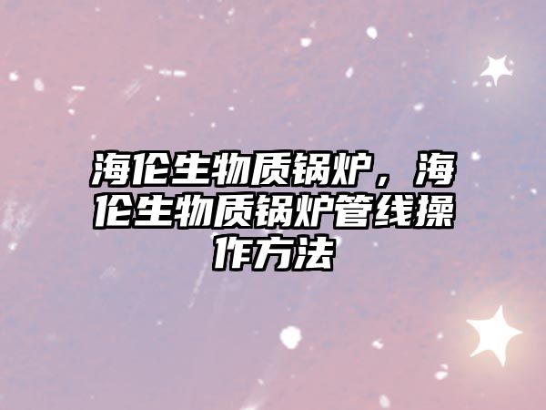 海倫生物質(zhì)鍋爐，海倫生物質(zhì)鍋爐管線操作方法