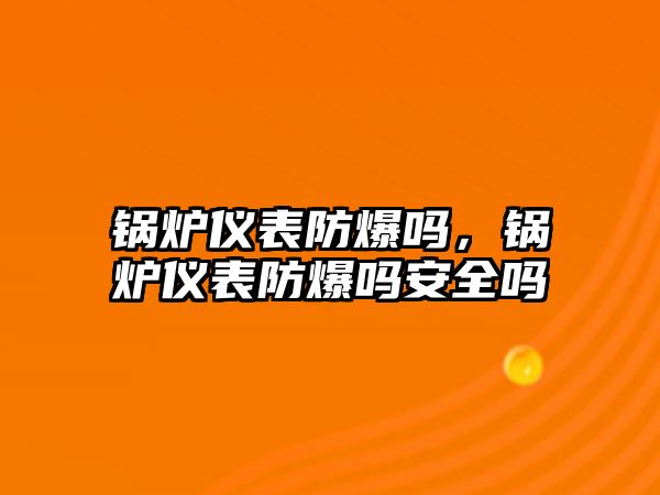 鍋爐儀表防爆嗎，鍋爐儀表防爆嗎安全嗎