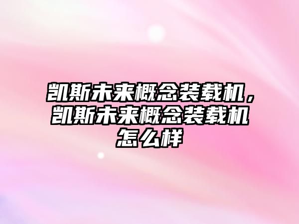 凱斯未來概念裝載機，凱斯未來概念裝載機怎么樣