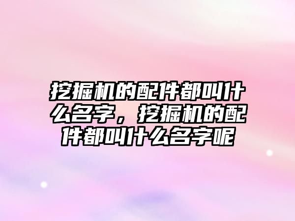 挖掘機(jī)的配件都叫什么名字，挖掘機(jī)的配件都叫什么名字呢