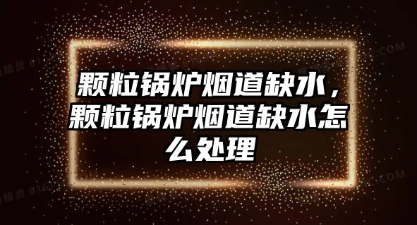 顆粒鍋爐煙道缺水，顆粒鍋爐煙道缺水怎么處理