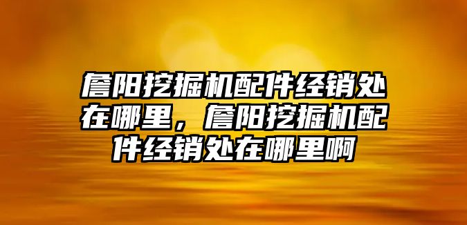 詹陽挖掘機配件經銷處在哪里，詹陽挖掘機配件經銷處在哪里啊