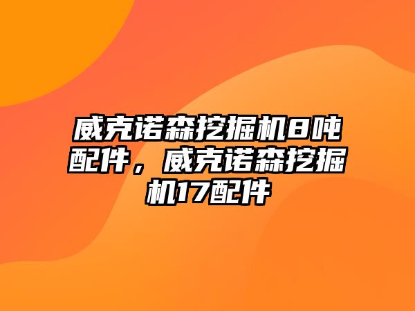 威克諾森挖掘機(jī)8噸配件，威克諾森挖掘機(jī)17配件