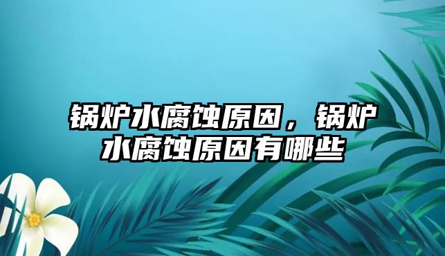 鍋爐水腐蝕原因，鍋爐水腐蝕原因有哪些