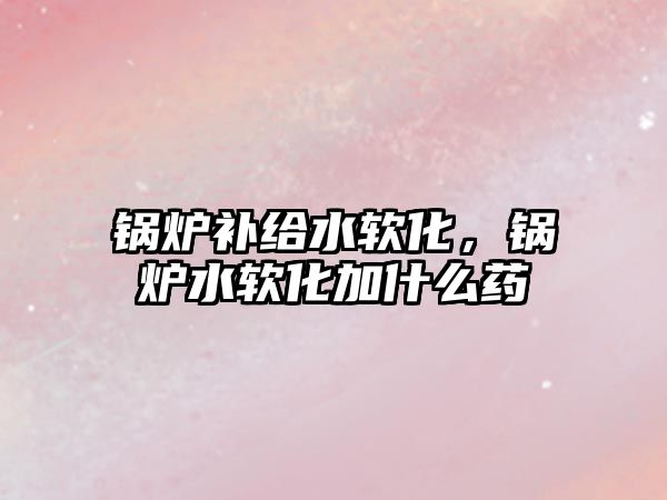 鍋爐補(bǔ)給水軟化，鍋爐水軟化加什么藥