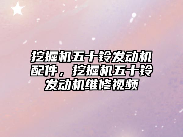 挖掘機(jī)五十鈴發(fā)動(dòng)機(jī)配件，挖掘機(jī)五十鈴發(fā)動(dòng)機(jī)維修視頻