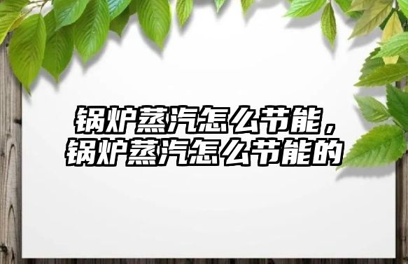 鍋爐蒸汽怎么節(jié)能，鍋爐蒸汽怎么節(jié)能的